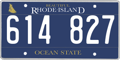 RI license plate 614827