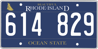 RI license plate 614829