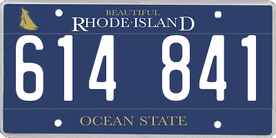 RI license plate 614841