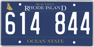 RI license plate 614844