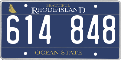 RI license plate 614848