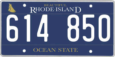 RI license plate 614850
