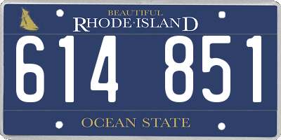 RI license plate 614851