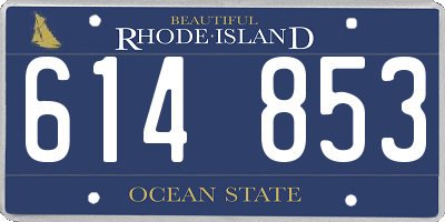 RI license plate 614853