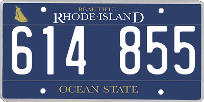 RI license plate 614855