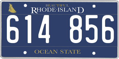 RI license plate 614856