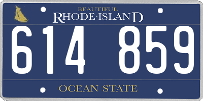 RI license plate 614859