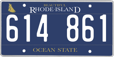 RI license plate 614861
