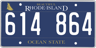 RI license plate 614864