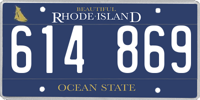 RI license plate 614869