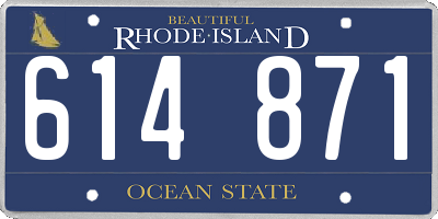 RI license plate 614871