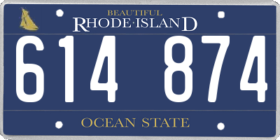 RI license plate 614874