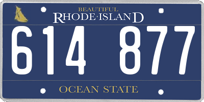 RI license plate 614877