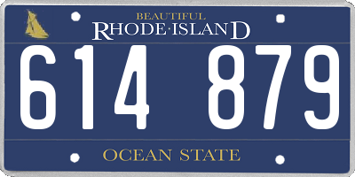 RI license plate 614879