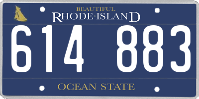 RI license plate 614883