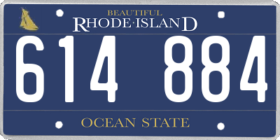 RI license plate 614884