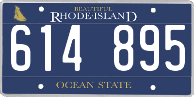 RI license plate 614895