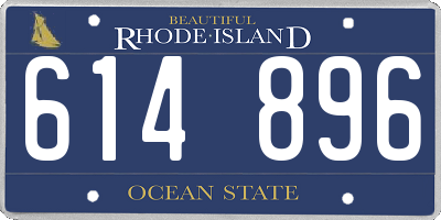 RI license plate 614896