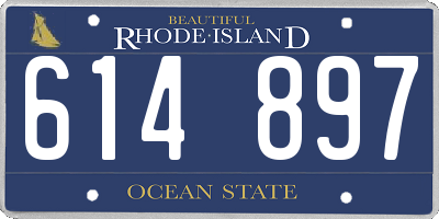 RI license plate 614897
