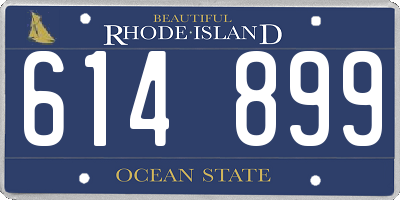 RI license plate 614899