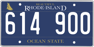 RI license plate 614900