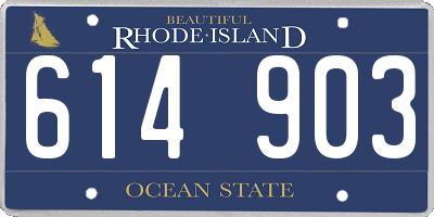 RI license plate 614903