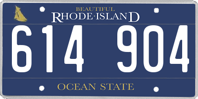 RI license plate 614904