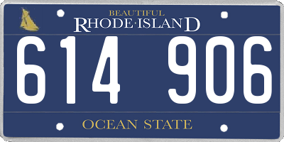 RI license plate 614906