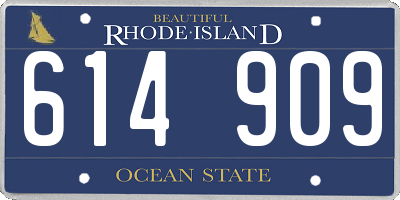 RI license plate 614909