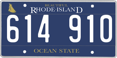 RI license plate 614910