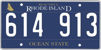 RI license plate 614913