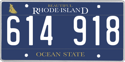 RI license plate 614918