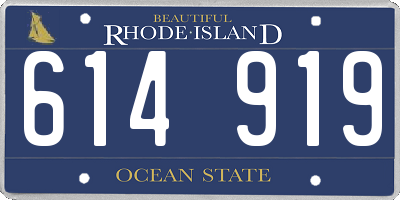 RI license plate 614919