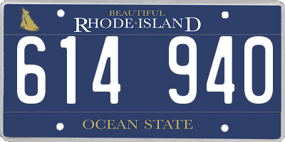RI license plate 614940