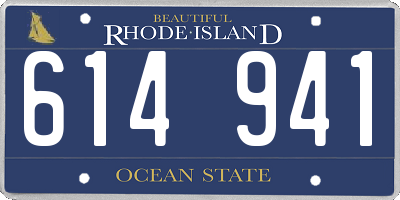 RI license plate 614941