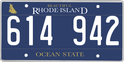 RI license plate 614942