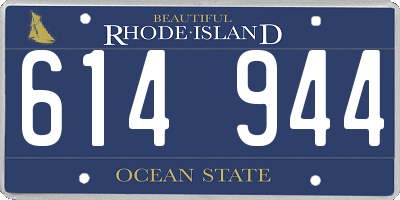 RI license plate 614944