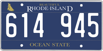 RI license plate 614945