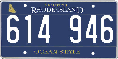 RI license plate 614946