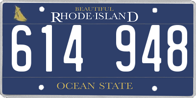 RI license plate 614948