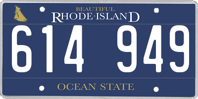 RI license plate 614949