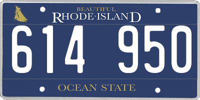 RI license plate 614950