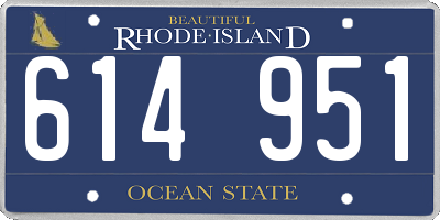 RI license plate 614951
