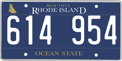 RI license plate 614954