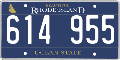 RI license plate 614955