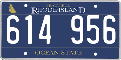 RI license plate 614956