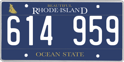 RI license plate 614959