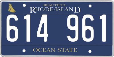 RI license plate 614961