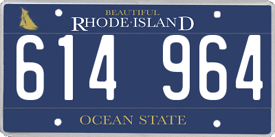 RI license plate 614964