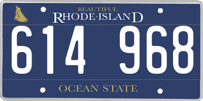 RI license plate 614968
